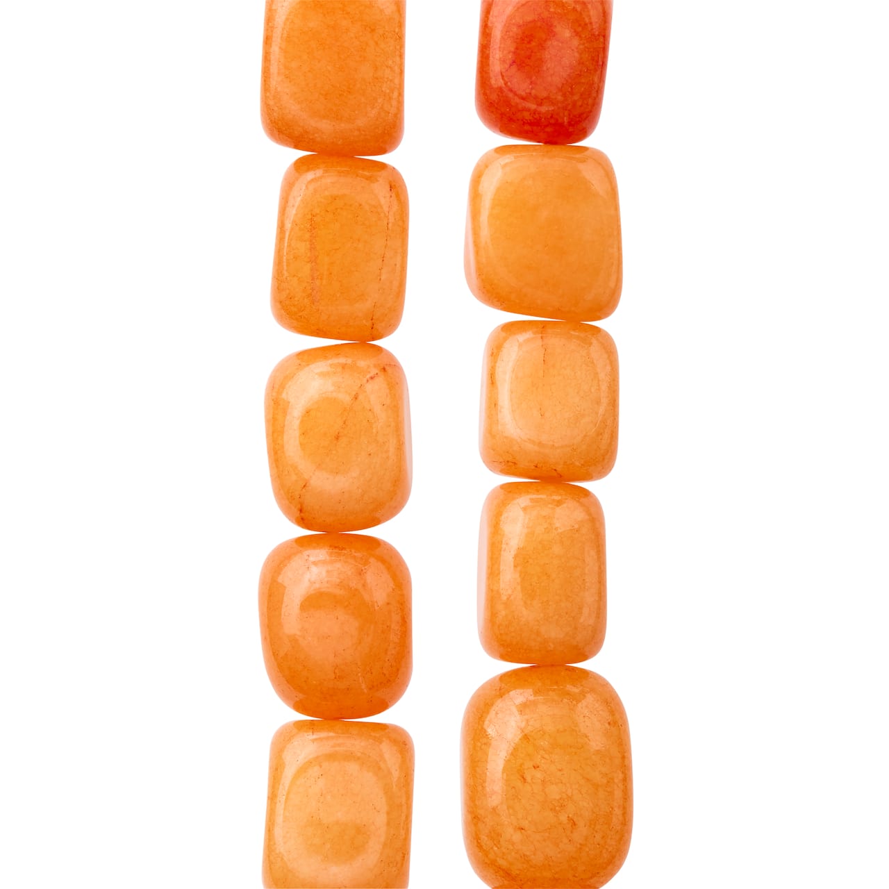 12 Pack: Orange Jade Nugget Beads, 14mm by Bead Landing™
